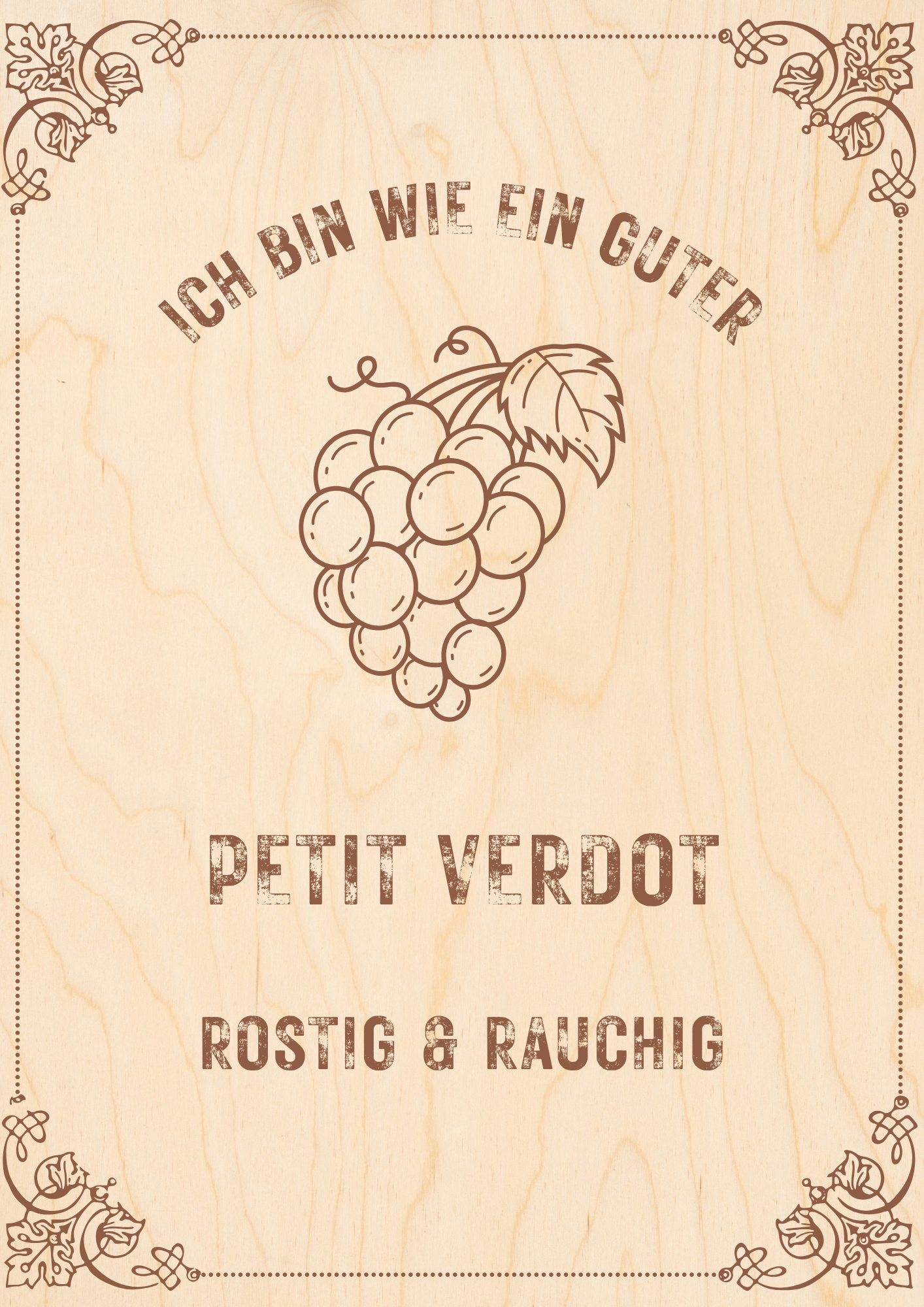 In Vino Veritas 2 glasses with grapes