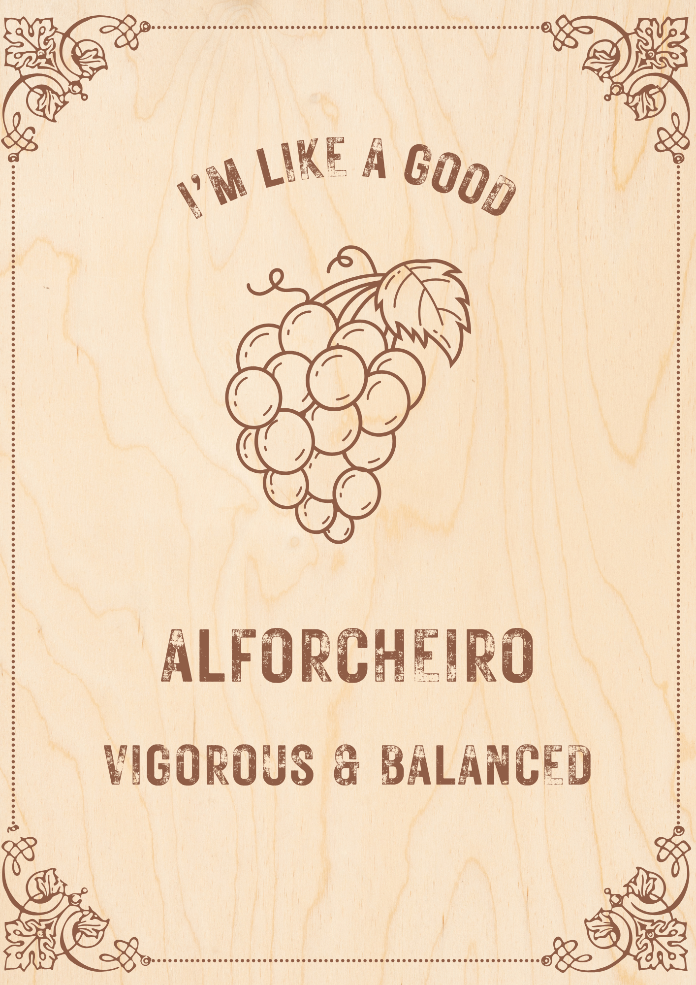 In Vino Veritas 2 glasses with grapes