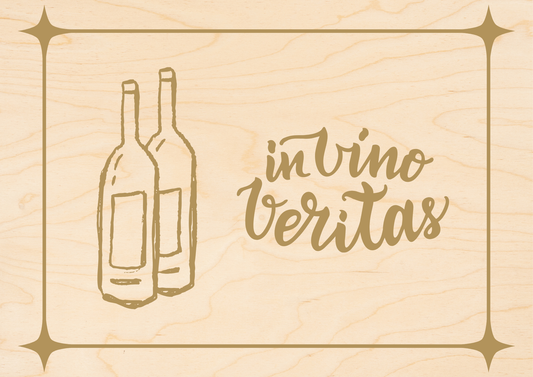 In Vino Veritas 2 wine bottles