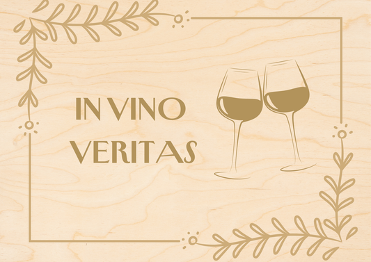 In Vino Veritas 2 glasses with grapes