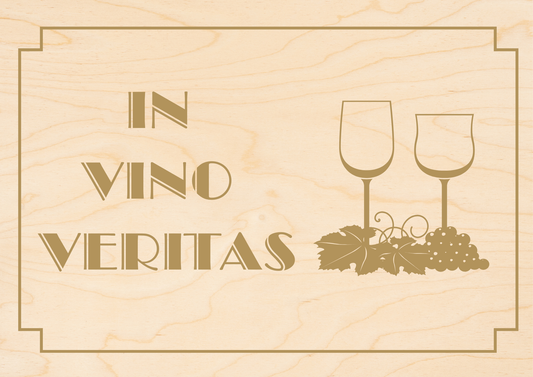 In Vino Veritas 2 glasses with grapes