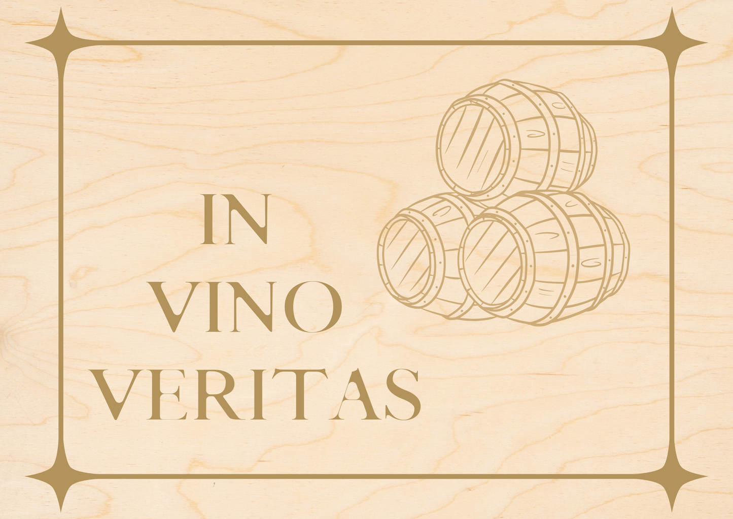 In Vino Veritas 2 glasses with grapes