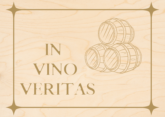 In Vino Veritas 2 glasses with grapes
