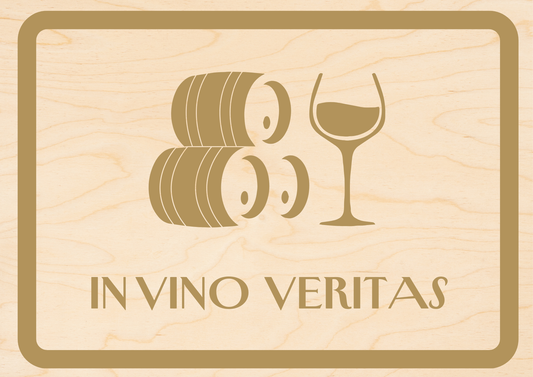 In Vino Veritas 2 glasses with grapes
