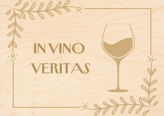In Vino Veritas 2 glasses with grapes