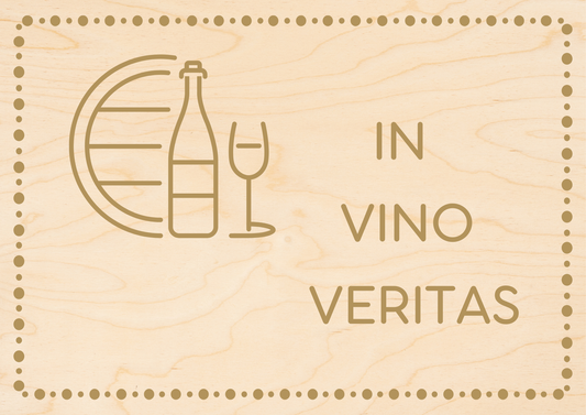 In Vino Veritas 2 glasses with grapes