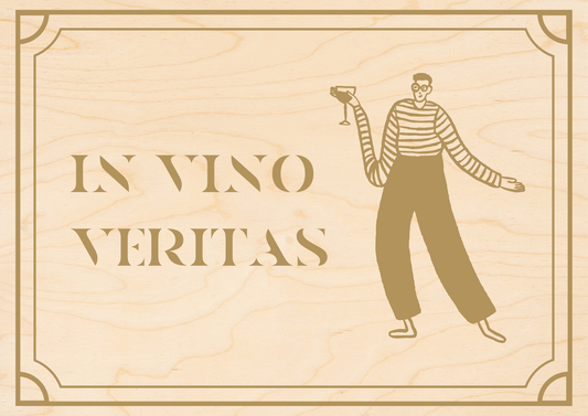 In Vino Veritas 2 glasses with grapes