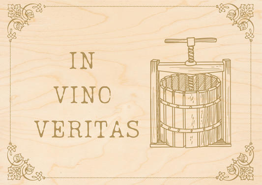 In Vino Veritas 2 glasses with grapes