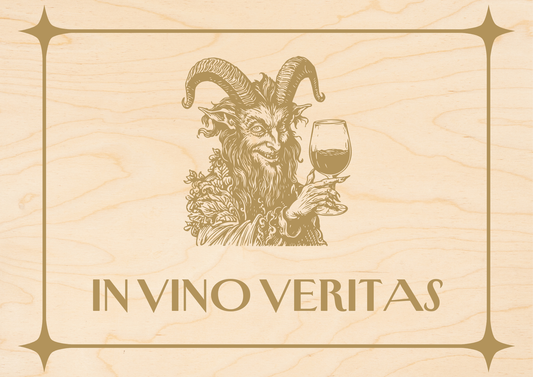 In Vino Veritas 2 glasses with grapes