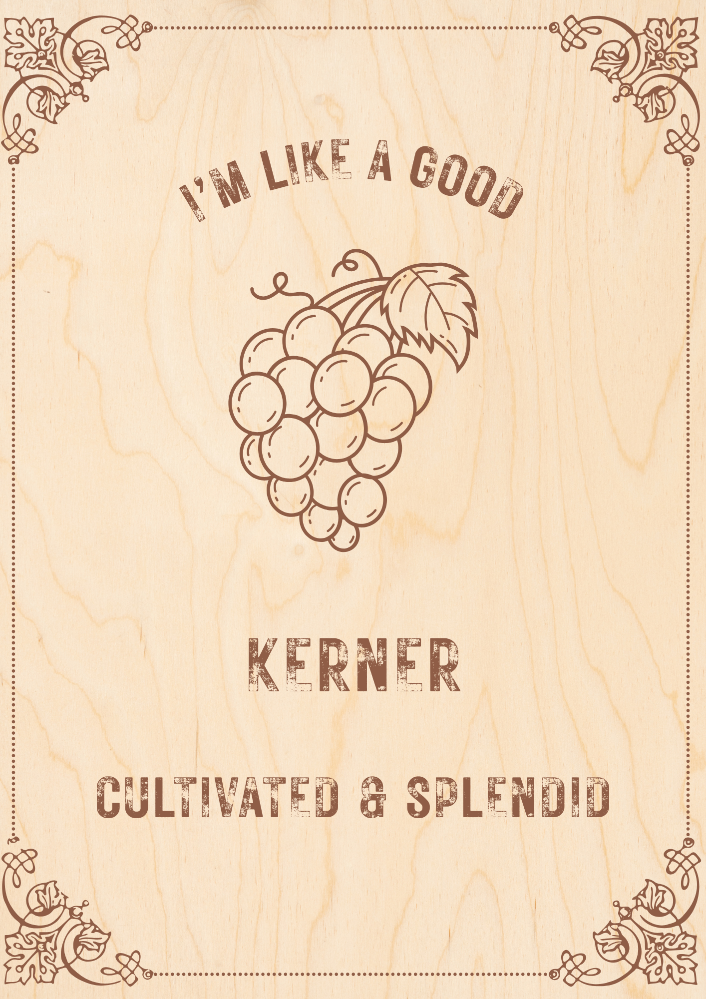 In Vino Veritas 2 glasses with grapes