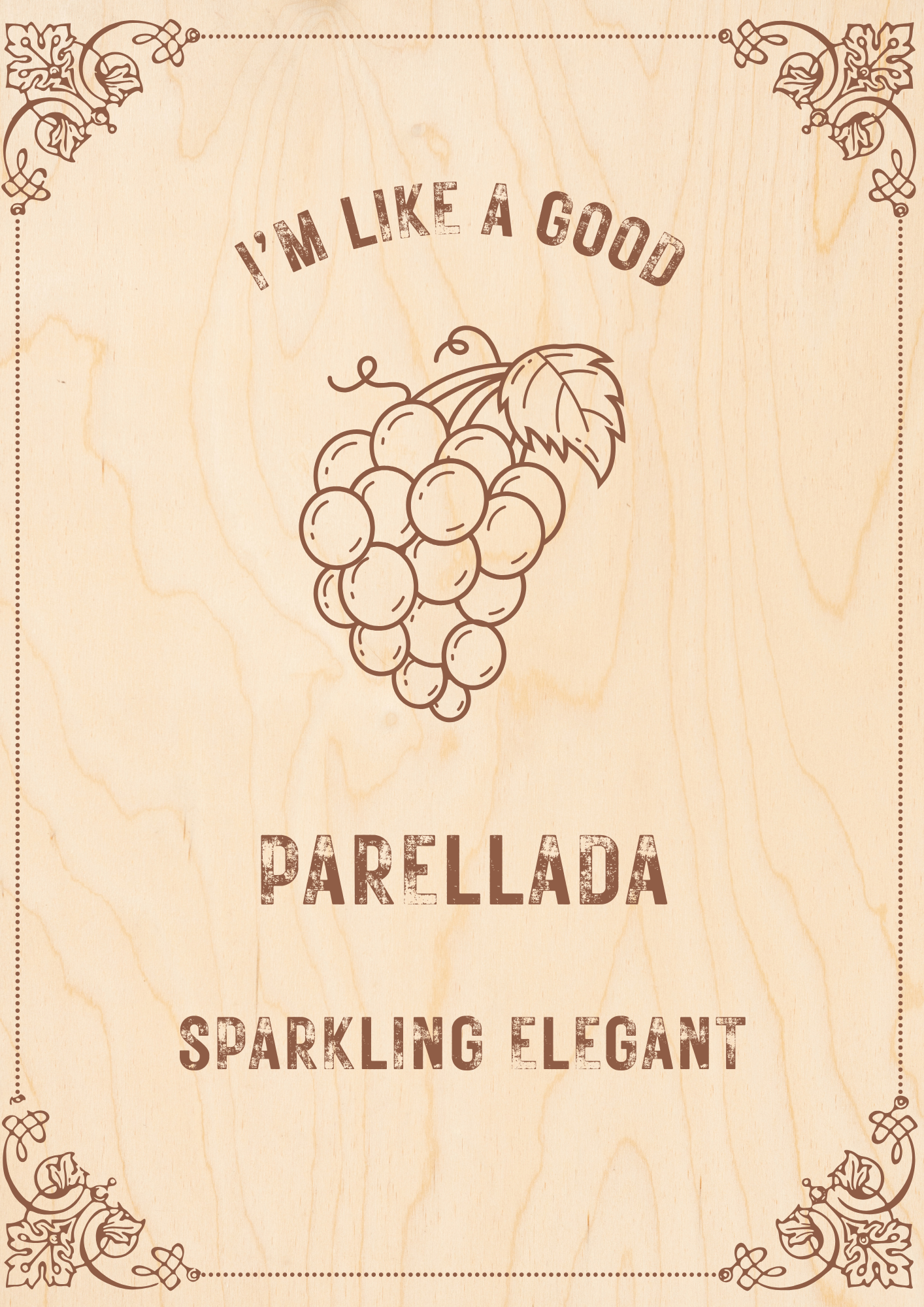 In Vino Veritas 2 glasses with grapes