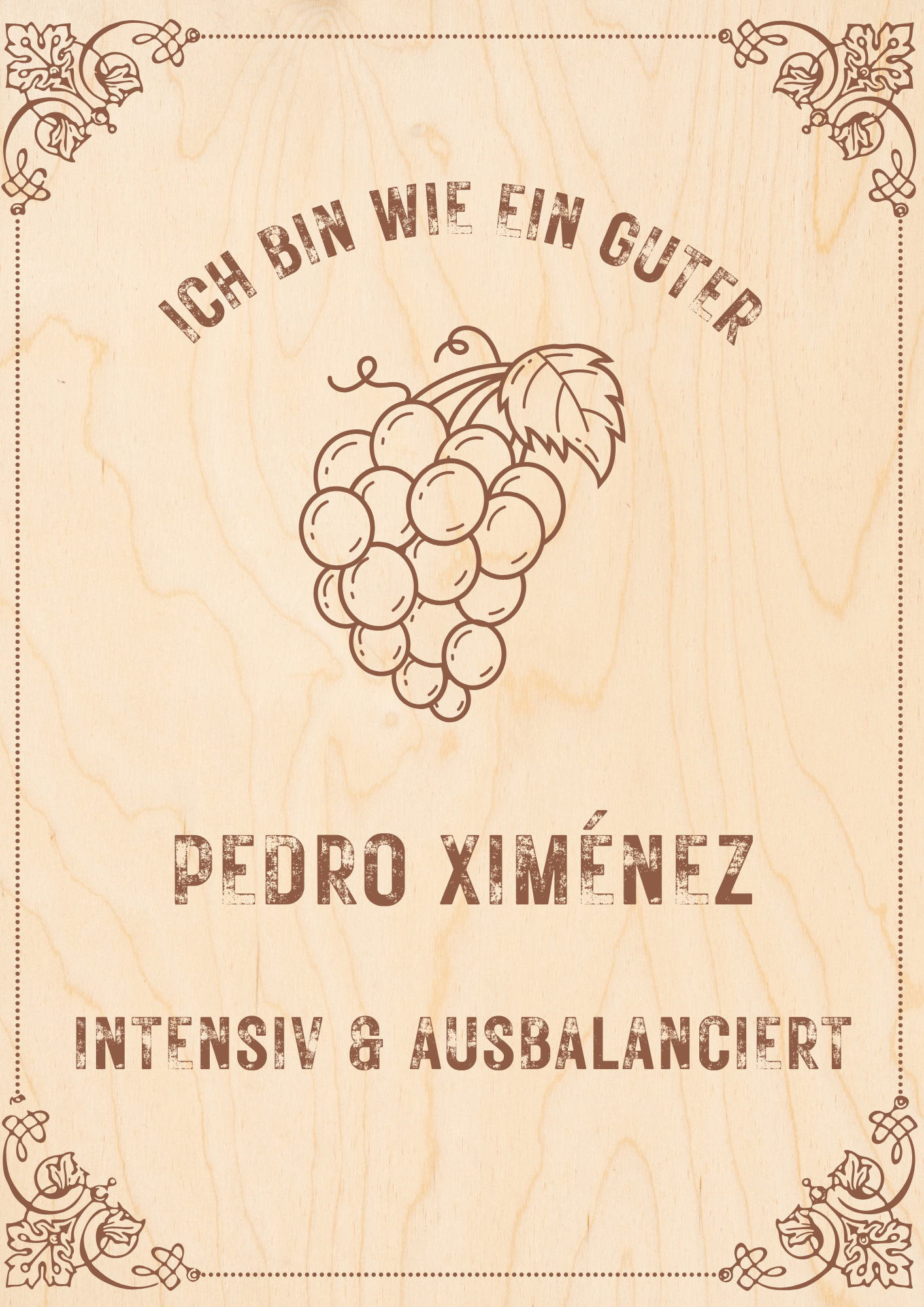 In Vino Veritas 2 glasses with grapes