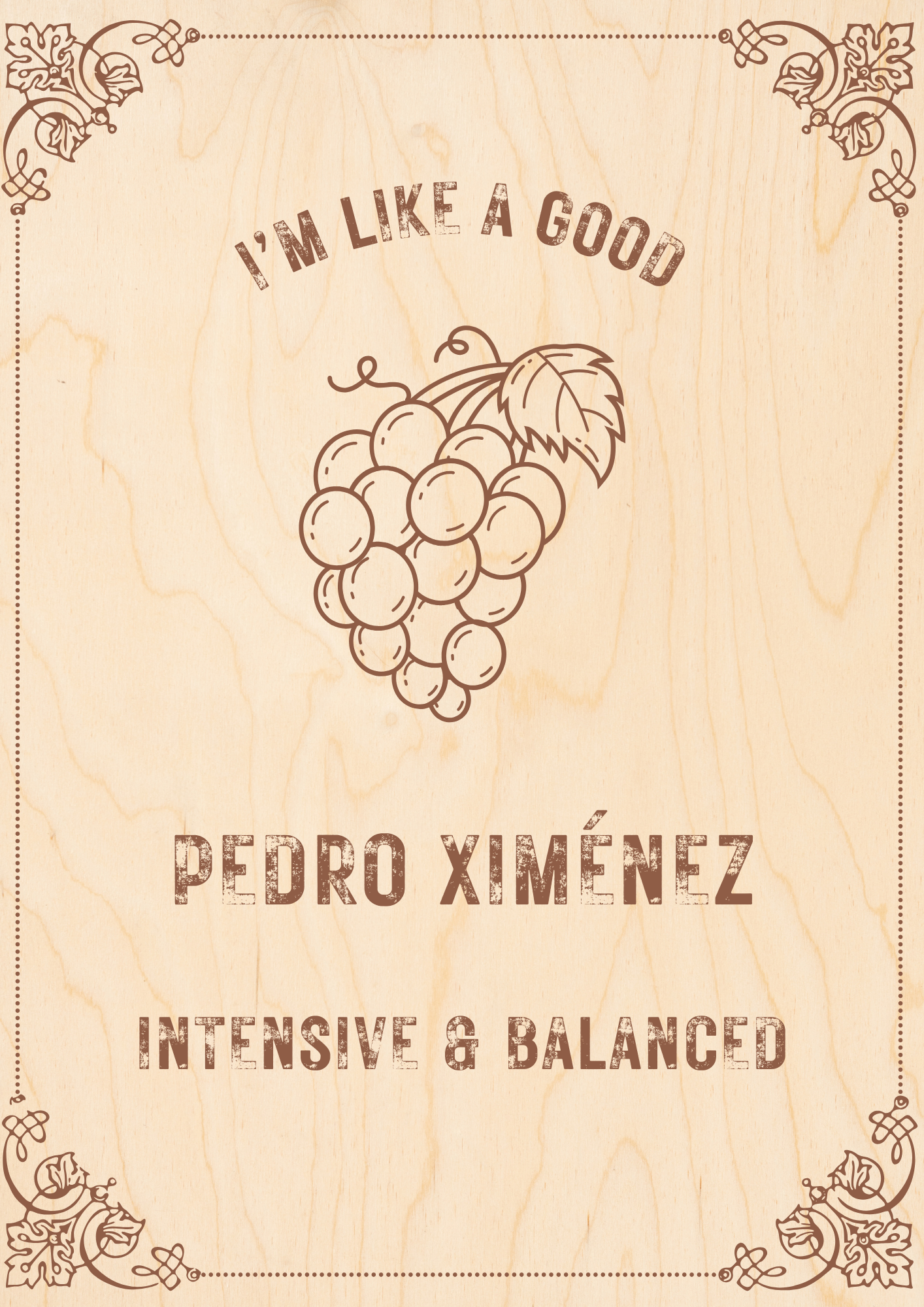 In Vino Veritas 2 glasses with grapes