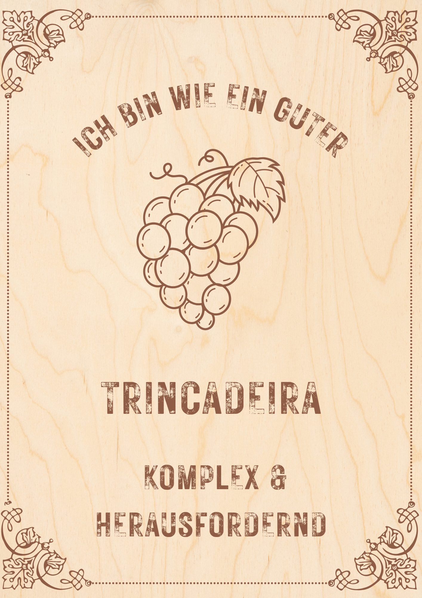 In Vino Veritas 2 glasses with grapes
