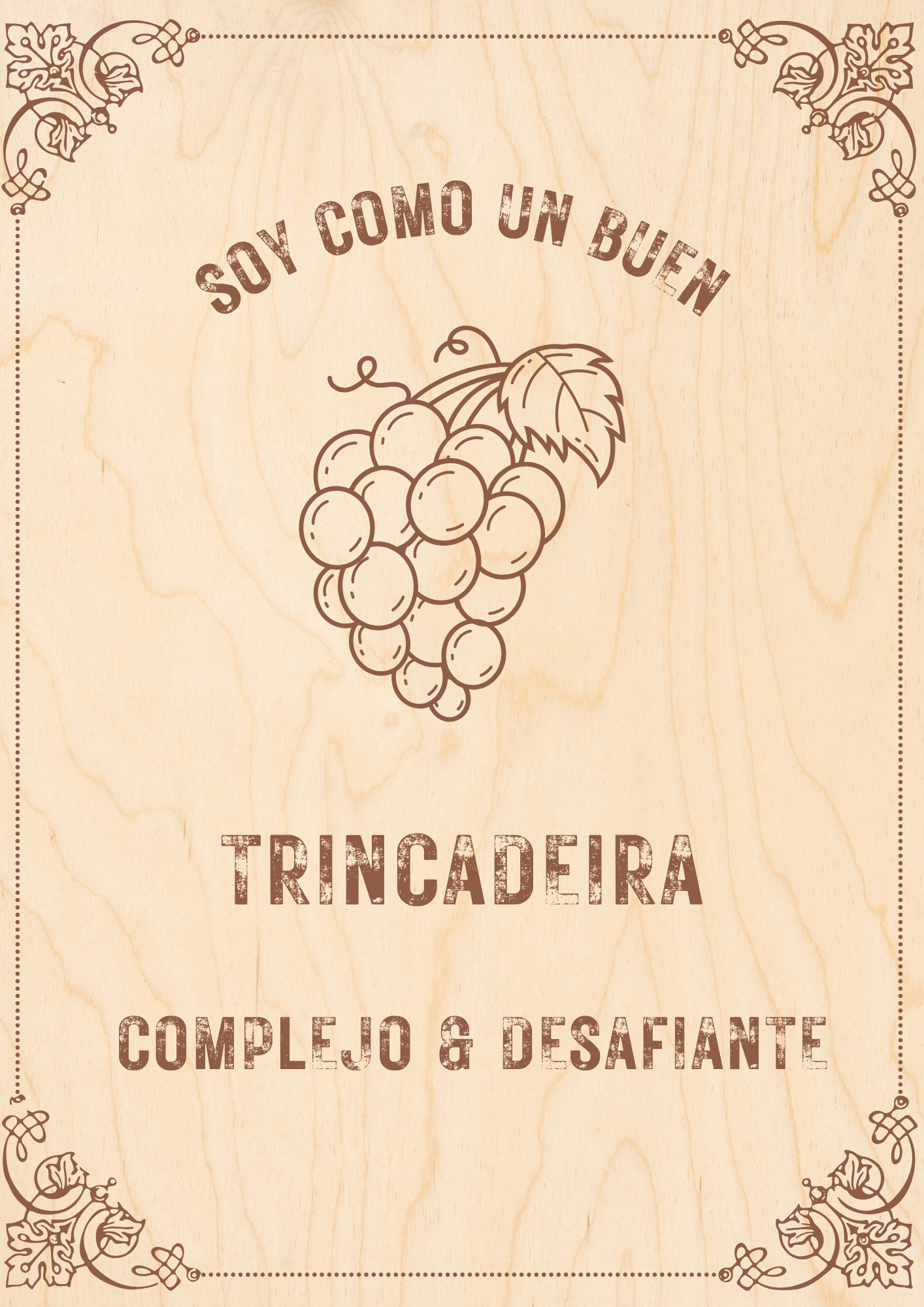 In Vino Veritas 2 glasses with grapes