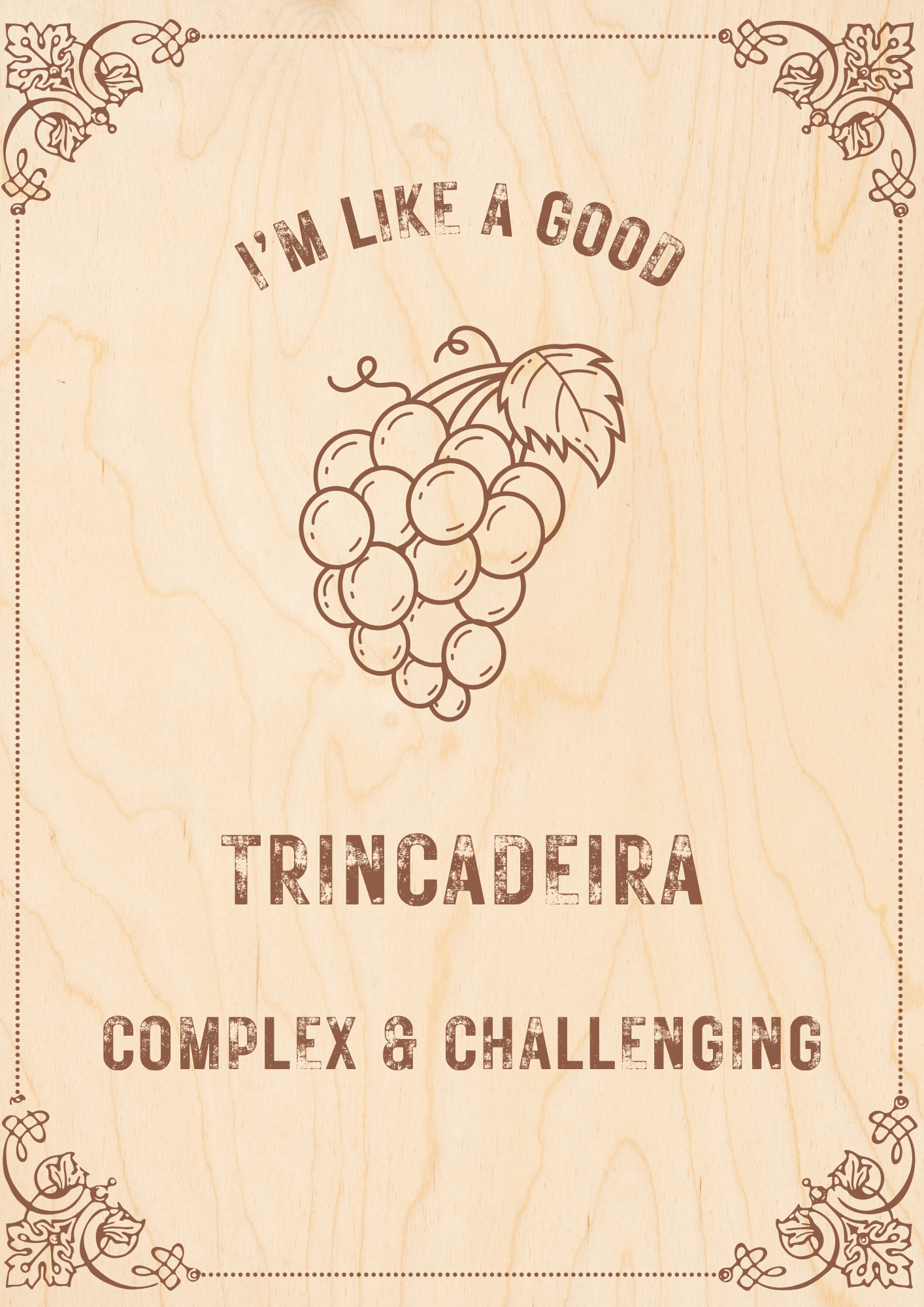 In Vino Veritas 2 glasses with grapes