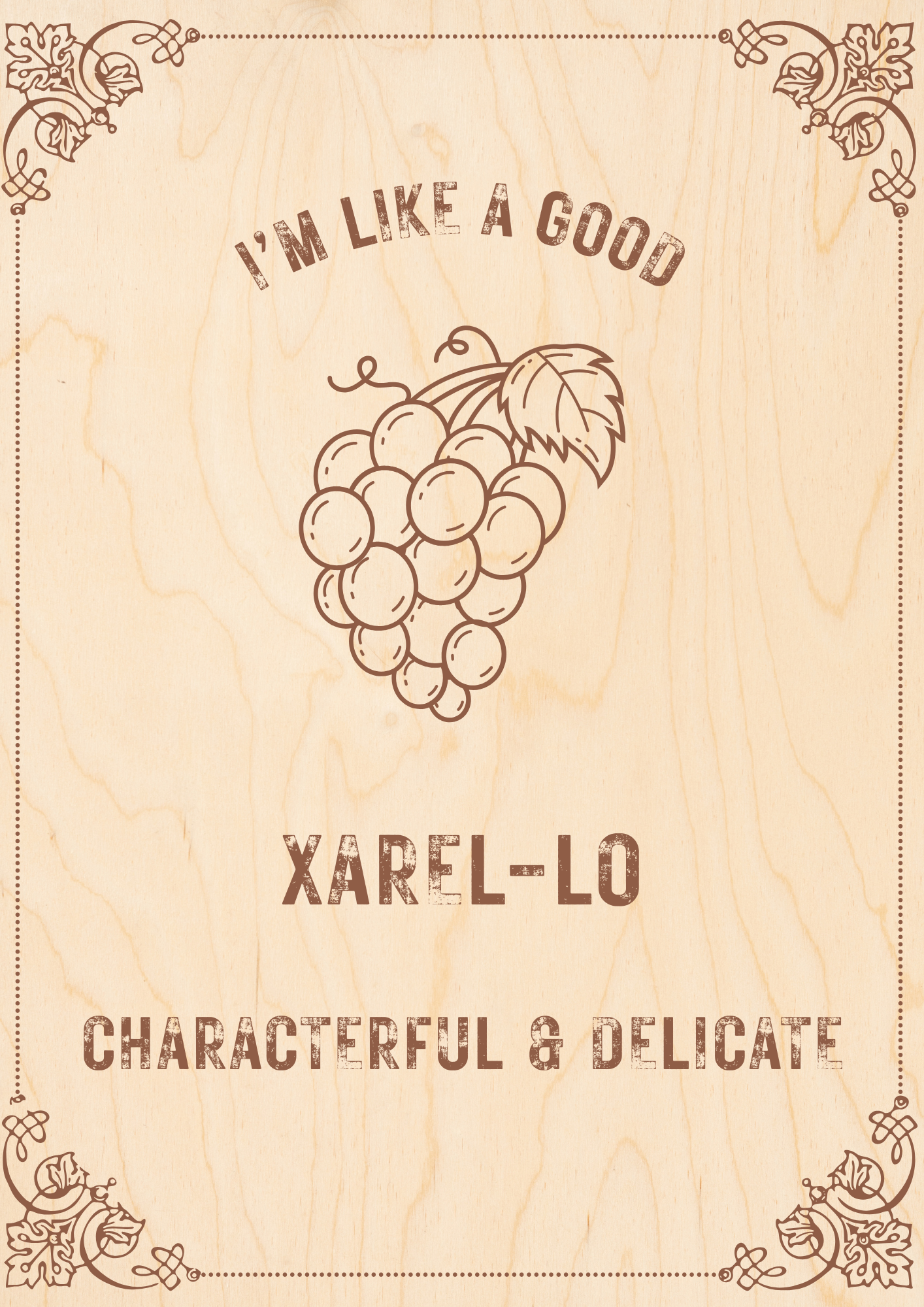 In Vino Veritas 2 glasses with grapes
